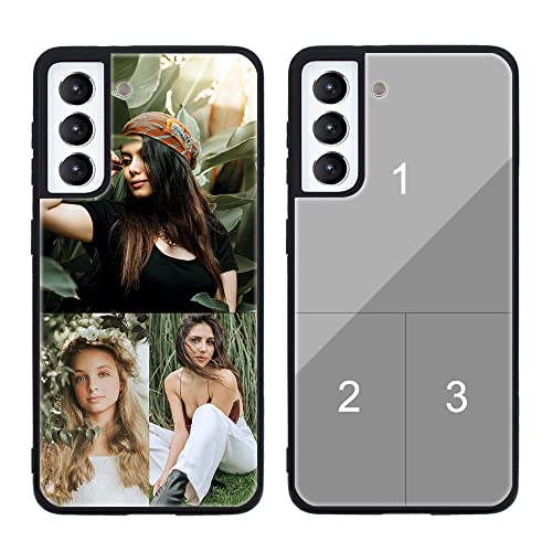 MXCUSTOM Personalisierte Handyhülle für Samsung Galaxy S21 FE 5G, Benutzerdefiniert Kratzfest Gehärtetes Glas Weicher Stoßfänger Hülle mit Eigenem Foto Bild Text Individuelle Schutzhülle, S21FE /5G von MXCUSTOM