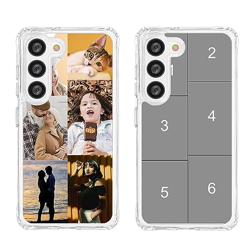 MXCUSTOM Personalisierte Handyhülle für Samsung Galaxy S23 5G, Benutzerdefiniert Hülle mit Eigenem Foto Bild Text Schutzhülle [Weicher Polsterstoßfänger + Harter Rückseite] (HIC-TMP042) von MXCUSTOM