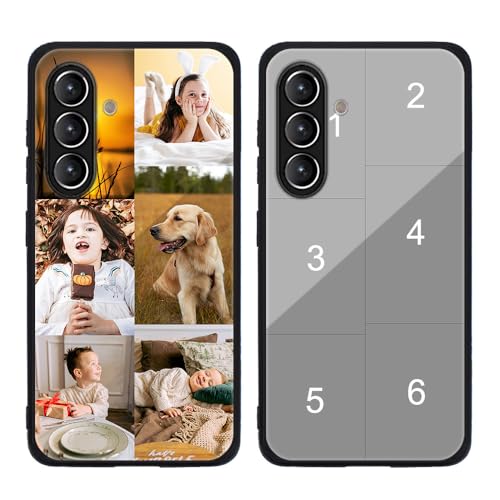 MXCUSTOM Personalisierte Handyhülle für Samsung Galaxy S24+ / S24 Plus 5G, Benutzerdefiniert Kratzfest Gehärtetes Glas Hülle mit Eigenem Foto Bild Text Individuelle Schutzhülle(GHS-TMP042) von MXCUSTOM