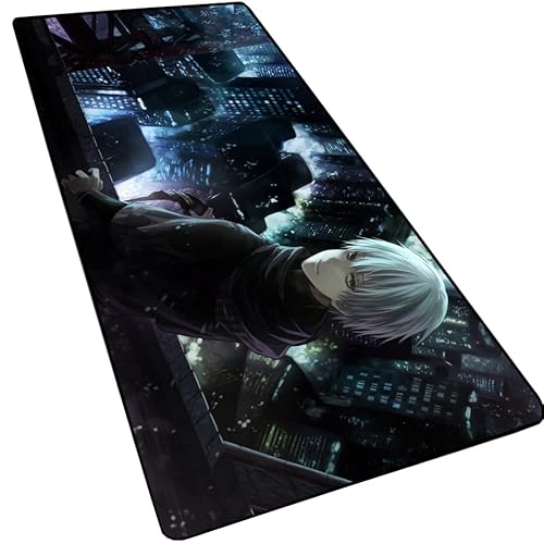 Großes Mauspad für Tokyo Ghoul – rutschfeste Gummiunterseite, Gaming-Anime-Mauspad für Computer, 30 x 80 cm, langes Mauspad von MXDZA