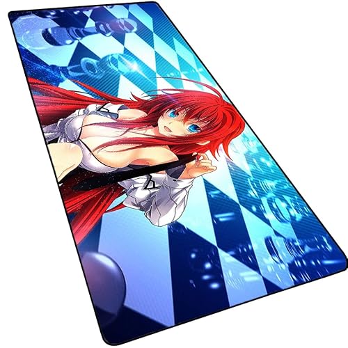 High School DxD Erweitertes Gaming-Mauspad (80 x 30 cm), Rias Gremory Anime-Mauspad, einfaches Tippen, Schmerzlinderung, Desktop-Zubehör, Mauspad für Arbeit, Spiel, Bürospieler von MXDZA