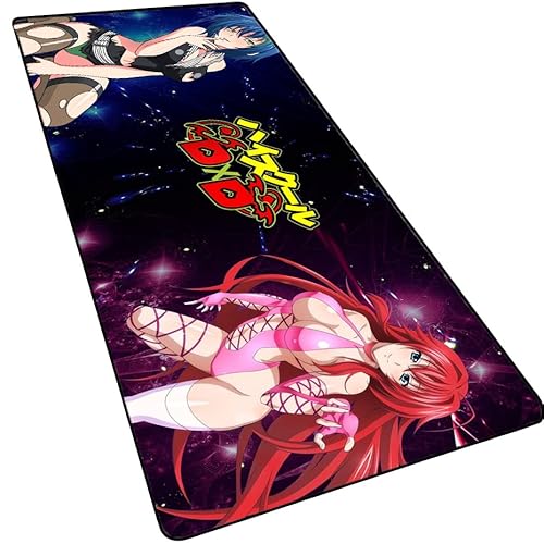 High School DxD Erweitertes Gaming-Mauspad (89,9 x 39,9 cm), Rias Gremory Anime-Mauspad, einfaches Tippen, Schmerzlinderung, Desktop-Zubehör, Mauspad für Arbeit, Spiel, Bürospieler von MXDZA