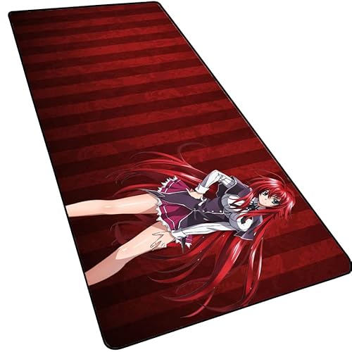 High School DxD Erweitertes Gaming-Mauspad (89,9 x 39,9 cm), Rias Gremory Anime-Mauspad, einfaches Tippen, Schmerzlinderung, Desktop-Zubehör, Mauspad für Arbeit, Spiel, Bürospieler von MXDZA