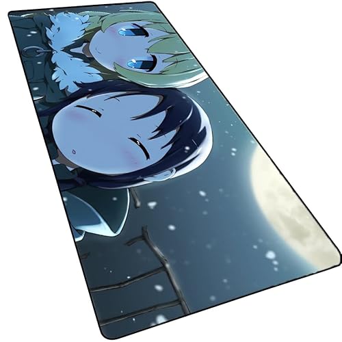 Japanisches Anime-Mauspad für Mädchen, letzte Tour mit genähten Kanten, Shoujo Shuumatsu Ryokou 3 mm dickes, verlängertes Mauspad, rutschfeste Gummiunterseite, Büro und Zuhause, 89.9x39.9x39.9x0.3 cm Japanisches Anime-Mauspad für Mädchen, letzte Tour mit genähten Kanten, Shoujo Shuumatsu Ryokou 3 mm dickes, verlängertes Mauspad, rutschfeste Gummiunterseite, Büro und Zuhause, 89.9x39.9x39.9x0.3 cm von MXDZA
