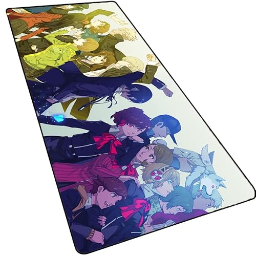 Japanisches Anime Persona 5 großes Mauspad, Persona5 erweitertes Gaming-Mauspad, rutschfeste Gummiunterseite, Tastatur-Pad mit genähten Kanten, Schreibtischunterlage für Gamer, 90 x 40 cm, multi32 Japanisches Anime Persona 5 großes Mauspad, Persona5 erweitertes Gaming-Mauspad, rutschfeste Gummiunterseite, Tastatur-Pad mit genähten Kanten, Schreibtischunterlage für Gamer, 90 x 40 cm, multi32 von MXDZA
