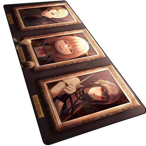 SPY × Family Extended XL Gaming Mauspad (31.5x11.8x0.3 cm), großes Anime Mauspad, rutschfeste Gummiunterseite, wasserdichte Schreibtisch-Zubehör, Tastatur-Mauspad, Spiel, Bürospieler von MXDZA