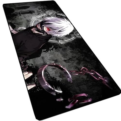 Tokyo Ghoul Anime Großes erweitertes Gaming-Mauspad, breit und lang, 80 x 30 x 0,3 cm, ultradick, 3 mm von MXDZA