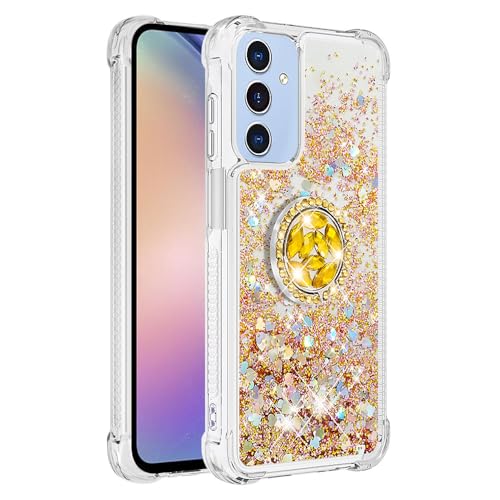 Bling Handy Hülle für Galaxy A16 Damen, Glitzer Flüssig Handyhülle mit Rotating Ring Ständer Stoßfest Schutztasche Bumper Silikon Hüllen Quicksand Handytasche kompatibel mit Samsung Galaxy A16 Bling Handy Hülle für Galaxy A16 Damen, Glitzer Flüssig Handyhülle mit Rotating Ring Ständer Stoßfest Schutztasche Bumper Silikon Hüllen Quicksand Handytasche kompatibel mit Samsung Galaxy A16 von MXFDOKD