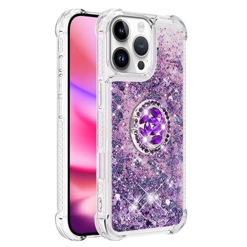 Bling Silikon Hülle für iPhone 16 Pro Max Handytasche mit Ring Ständer, Transparent Flüssig Bewegende Treibsand Handyhülle Bumper Schutz Case Bling Kratzfest Taschen kompatibel mit iPhone 16 Pro Max Bling Silikon Hülle für iPhone 16 Pro Max Handytasche mit Ring Ständer, Transparent Flüssig Bewegende Treibsand Handyhülle Bumper Schutz Case Bling Kratzfest Taschen kompatibel mit iPhone 16 Pro Max von MXFDOKD
