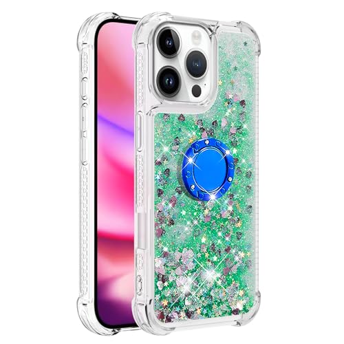 Flüssig Hülle Glitzer für iPhone 16 Pro Max, Silikon Handy Tasche Bumper Kratzfest Schutzhülle mit Ring Ständer Glitzer Flüssigkeit Handyhülle Vergilbungsbeständig kompatibel mit iPhone 16 Pro Max Flüssig Hülle Glitzer für iPhone 16 Pro Max, Silikon Handy Tasche Bumper Kratzfest Schutzhülle mit Ring Ständer Glitzer Flüssigkeit Handyhülle Vergilbungsbeständig kompatibel mit iPhone 16 Pro Max von MXFDOKD