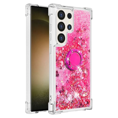 Flüssig Hülle für Galaxy S25 Ultra, Glitzer Fließend Quicksand Schutzhülle Bumper Handyhülle Rotating Ring Ständer Taschen Silikon TPU Schutztasche Stoßfest kompatibel mit Samsung Galaxy S25 Ultra Flüssig Hülle für Galaxy S25 Ultra, Glitzer Fließend Quicksand Schutzhülle Bumper Handyhülle Rotating Ring Ständer Taschen Silikon TPU Schutztasche Stoßfest kompatibel mit Samsung Galaxy S25 Ultra von MXFDOKD
