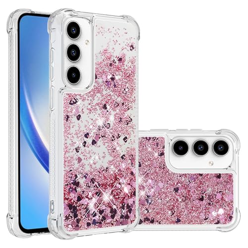 Galaxy A35 Bling Hülle Roségold, Damen Silikon Handyhülle Bumper Kratzfest Schutzhülle Glitzersteine Flüssig Treibsand Tasche Niedliche Fallschutz Case Schlanke kompatibel mit Samsung Galaxy A35 Galaxy A35 Bling Hülle Roségold, Damen Silikon Handyhülle Bumper Kratzfest Schutzhülle Glitzersteine Flüssig Treibsand Tasche Niedliche Fallschutz Case Schlanke kompatibel mit Samsung Galaxy A35 von MXFDOKD