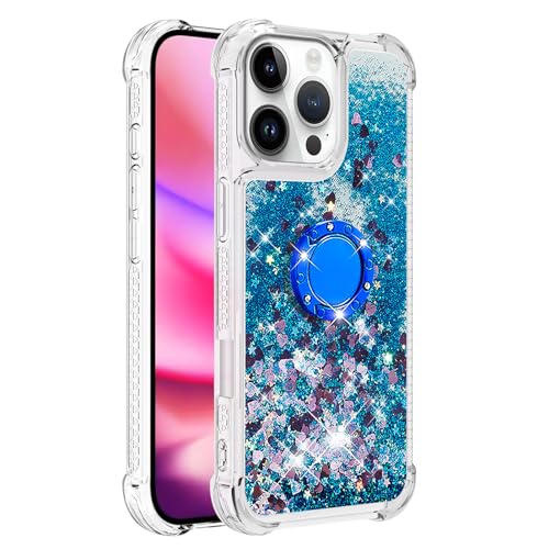 Glitzer Hülle Silikon für iPhone 16 Pro, Mädchen Glänzende Flüssig Bewegende Hüllen Fallschutz Tasche mit Ring Ständer Silikon Schutzhülle Stoßfeste Handyhülle Transparent kompatibel mit iPhone 16 Pro Glitzer Hülle Silikon für iPhone 16 Pro, Mädchen Glänzende Flüssig Bewegende Hüllen Fallschutz Tasche mit Ring Ständer Silikon Schutzhülle Stoßfeste Handyhülle Transparent kompatibel mit iPhone 16 Pro von MXFDOKD