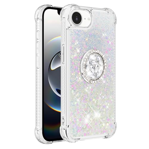 Glitzer Schutzhülle für iPhone 16E Damen, Bling Flüssig Handy Hülle Fallschutz Handycase mit Ring Ständer Durchsichtig Silikon Schutztasche Stoßfest Schutzhülle kompatibel mit iPhone 16E/SE 2025 Glitzer Schutzhülle für iPhone 16E Damen, Bling Flüssig Handy Hülle Fallschutz Handycase mit Ring Ständer Durchsichtig Silikon Schutztasche Stoßfest Schutzhülle kompatibel mit iPhone 16E/SE 2025 von MXFDOKD