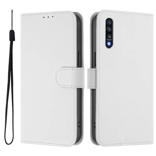 Handyhülle Stoßfest für Galaxy A70S Damen, Leder Klappbar Magnetisch Hüllen Bumper Schutzhülle mit Kartenfächern und Standfunktion Brieftasche Lederhülle kompatibel mit Samsung Galaxy A70/A70S, Weiß Handyhülle Stoßfest für Galaxy A70S Damen, Leder Klappbar Magnetisch Hüllen Bumper Schutzhülle mit Kartenfächern und Standfunktion Brieftasche Lederhülle kompatibel mit Samsung Galaxy A70/A70S, Weiß von MXFDOKD