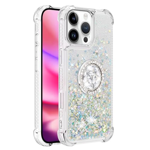 MXFDOKD Glitzer Flüssig Hülle für iPhone 16 Pro Max Schutzhülle Silikon, Bling Bumper Handytasche Ultra Slim Handyhülle mit Rotating Ring Ständer TPU Schutztasche kompatibel mit iPhone 16 Pro Max MXFDOKD Glitzer Flüssig Hülle für iPhone 16 Pro Max Schutzhülle Silikon, Bling Bumper Handytasche Ultra Slim Handyhülle mit Rotating Ring Ständer TPU Schutztasche kompatibel mit iPhone 16 Pro Max von MXFDOKD