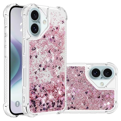MXFDOKD iPhone 16 Flüssig Hülle Glitzer, Damen Silikon TPU Handyhülle Bumper Schutzhülle Flüssig Treibsand Glänzende Tasche Niedliche Fallschutz Cover Vergilbungsbeständig kompatibel mit iPhone 16 MXFDOKD iPhone 16 Flüssig Hülle Glitzer, Damen Silikon TPU Handyhülle Bumper Schutzhülle Flüssig Treibsand Glänzende Tasche Niedliche Fallschutz Cover Vergilbungsbeständig kompatibel mit iPhone 16 von MXFDOKD