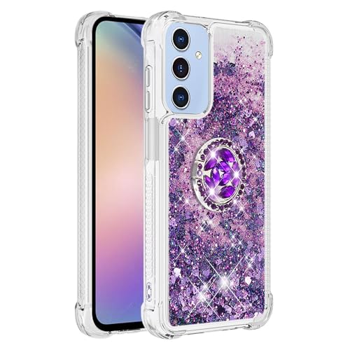 Silikon Flüssig Hülle für Galaxy A26, Transparent Schutz Hülle Flüssigkeit Glitzer Handyhülle mit Ring Halterung Kratzfest Handyhülle TPU Silikon Handytasche Bumper kompatibel mit Samsung Galaxy A26 Silikon Flüssig Hülle für Galaxy A26, Transparent Schutz Hülle Flüssigkeit Glitzer Handyhülle mit Ring Halterung Kratzfest Handyhülle TPU Silikon Handytasche Bumper kompatibel mit Samsung Galaxy A26 von MXFDOKD