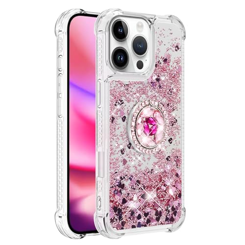 iPhone 16 Pro Flüssig Hülle Durchsichtige, Silikon Handyhülle mit Ring Ständer Bumper Schutzhülle Glänzende Flüssig Tasche Fallschutz Schutzcover Vergilbungsbeständig kompatibel mit iPhone 16 Pro iPhone 16 Pro Flüssig Hülle Durchsichtige, Silikon Handyhülle mit Ring Ständer Bumper Schutzhülle Glänzende Flüssig Tasche Fallschutz Schutzcover Vergilbungsbeständig kompatibel mit iPhone 16 Pro von MXFDOKD