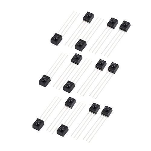 15 Stück CHT-0038K 3-poliger flacher Infrarot-Fernbedienungsempfänger IR-LED-Diode Komponente von MXITA