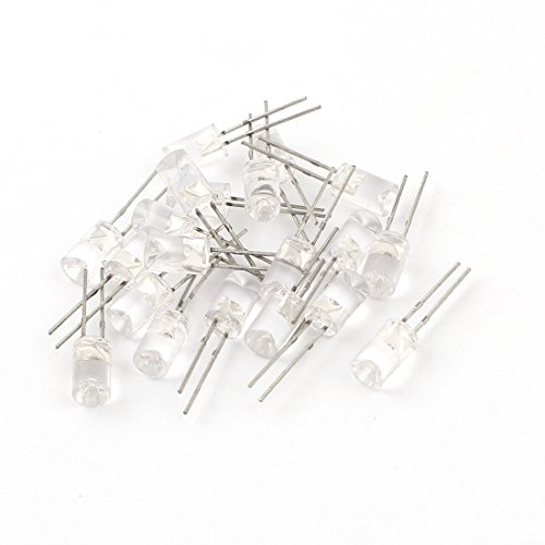 20 Stück Dioden, hell, 5 mm, Zylinder, grün, LED-Emissionsdioden, Schottky-Dioden, DC 2,5 V–3 V Komponente von MXITA