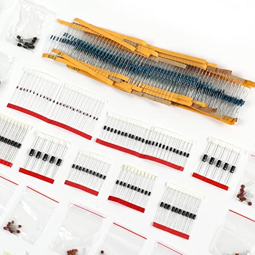 6-Wert-Widerstandskondensator-Kit Elektronisches Komponentenkit mit LED-Dioden und Leiterplattenmaterial for Audioverstärker und Verbindungsstufe Komponente von MXITA