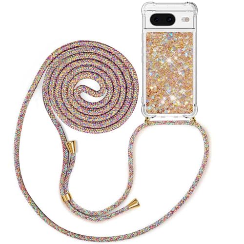 MXKOCO Handykette kompatibel mit Google Pixel 8 Glitzer Flüssig Bewegende Treibsand Hülle mit Band Umhängetaschen+Hüllen mit Umhängeband Handykordel mit Schutzhülle Stylische Kette mit Hülle MXKOCO Handykette kompatibel mit Google Pixel 8 Glitzer Flüssig Bewegende Treibsand Hülle mit Band Umhängetaschen+Hüllen mit Umhängeband Handykordel mit Schutzhülle Stylische Kette mit Hülle von MXKOCO