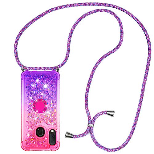 MXKOCO Handykette kompatibel mit Samsung Galaxy A20e/A10e Glitzer Flüssig Bewegende Treibsand Hülle mit Band Umhängetaschen+Hüllen mit Umhängeband Handykordel mit Schutzhülle Stylische Kette mit Hülle MXKOCO Handykette kompatibel mit Samsung Galaxy A20e/A10e Glitzer Flüssig Bewegende Treibsand Hülle mit Band Umhängetaschen+Hüllen mit Umhängeband Handykordel mit Schutzhülle Stylische Kette mit Hülle von MXKOCO