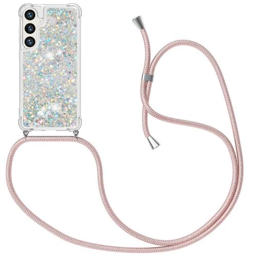 MXKOCO Handykette kompatibel mit Samsung Galaxy S24 Glitzer Flüssig Bewegende Treibsand Hülle mit Band Umhängetaschen+Hüllen mit Umhängeband Handykordel mit Schutzhülle Stylische Kette mit Hülle MXKOCO Handykette kompatibel mit Samsung Galaxy S24 Glitzer Flüssig Bewegende Treibsand Hülle mit Band Umhängetaschen+Hüllen mit Umhängeband Handykordel mit Schutzhülle Stylische Kette mit Hülle von MXKOCO