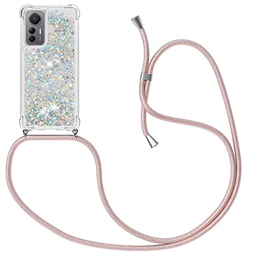 MXKOCO Handykette kompatibel mit Xiaomi 12T/12T Pro Glitzer Flüssig Bewegende Treibsand Hülle mit Band Umhängetaschen+Hüllen mit Umhängeband Handykordel mit Schutzhülle Kette mit Hülle MXKOCO Handykette kompatibel mit Xiaomi 12T/12T Pro Glitzer Flüssig Bewegende Treibsand Hülle mit Band Umhängetaschen+Hüllen mit Umhängeband Handykordel mit Schutzhülle Kette mit Hülle von MXKOCO