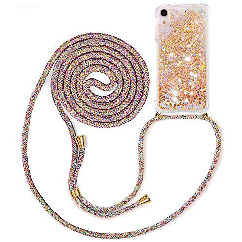 MXKOCO Handykette kompatibel mit iPhone XR Glitzer Flüssig Bewegende Treibsand Hülle mit Band Umhängetaschen+Hüllen mit Umhängeband Handykordel mit Schutzhülle Stylische Kette mit Hülle MXKOCO Handykette kompatibel mit iPhone XR Glitzer Flüssig Bewegende Treibsand Hülle mit Band Umhängetaschen+Hüllen mit Umhängeband Handykordel mit Schutzhülle Stylische Kette mit Hülle von MXKOCO