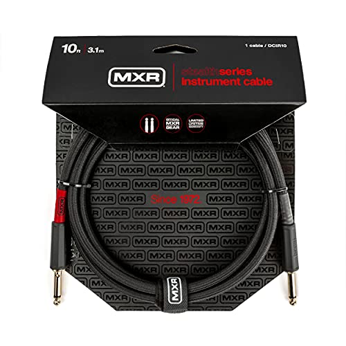 JIM DUNLOP MXR Stealth Series Instrumentenkabel, 10 Fuß | 3,1 m, 1/4-Zoll-Geradeanschluss (DCIR10) von MXR