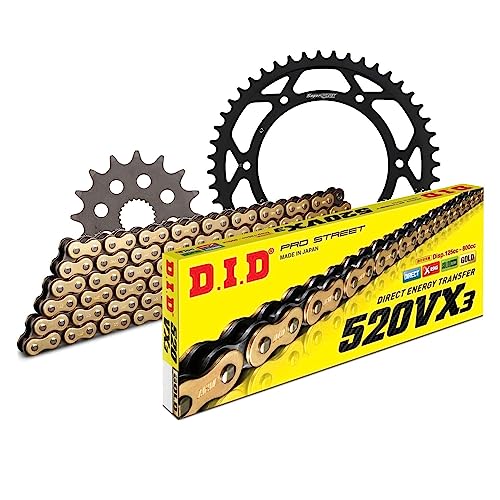 Kettensatz DID Stahl 520VX3 / 112 Clipschloss für BMW F GS Dakar Twin G ABS Sertao 650 ccm Bj. 2000-2016 von MXT