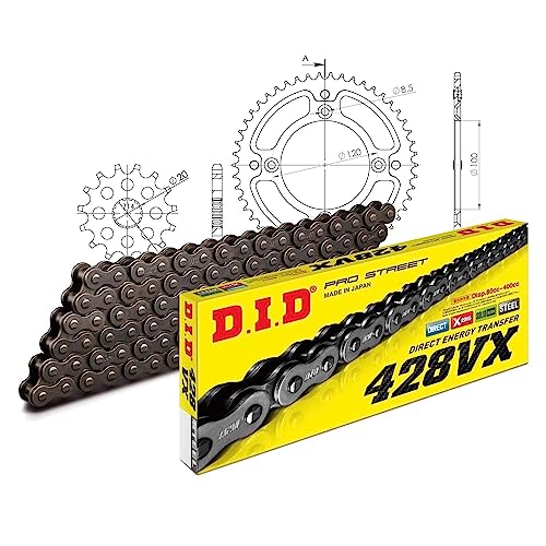 Kettensatz DID Stealth 428VX / 132 Nietschloss gold für Yamaha YZ 85 ccm Bj. 2002-2020 von MXT