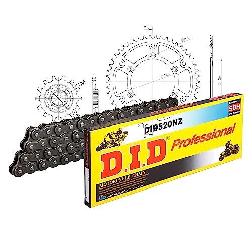Kettensatz DID Stealth 520NZ / 114 Clipschloss gold für Suzuki RM-Z RMX Z 450 ccm Bj. 2013-2018 von MXT