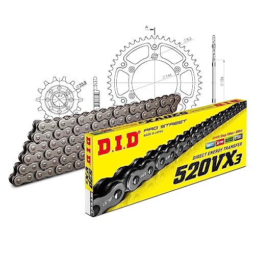 Kettensatz DID Stealth 520VX3 / 114 Clipschloss gold für Suzuki RM-Z RMX Z 450 ccm Bj. 2013-2018 Kettensatz DID Stealth 520VX3 / 114 Clipschloss gold für Suzuki RM-Z RMX Z 450 ccm Bj. 2013-2018 von MXT