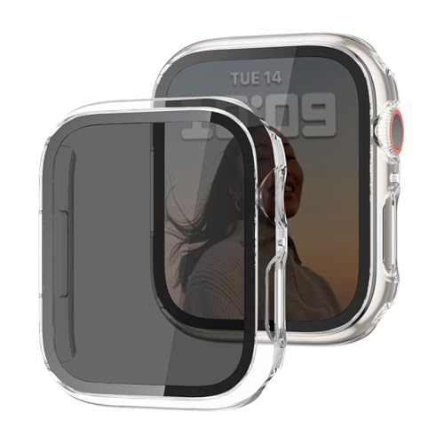 2-Stück Hülle für Apple Watch Serie 9/8/7 45mm Schutzhülle Anti Spy,Hard PC Rundum Ultradünne Schutz Case Privatsphäre Glas Displayschutz für Apple Watch 41mm,Transparent/Transparent 2-Stück Hülle für Apple Watch Serie 9/8/7 45mm Schutzhülle Anti Spy,Hard PC Rundum Ultradünne Schutz Case Privatsphäre Glas Displayschutz für Apple Watch 41mm,Transparent/Transparent von MYAPULUA