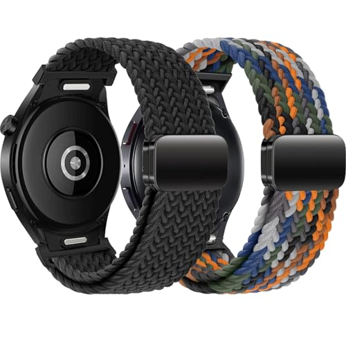 Für Samsung Galaxy Watch 7/6/5/4/FE 40mm 44mm, Classic 47mm 43mm 46mm 42mm, 5 Pro 45mm - Geflochtenes Nylon Elastisch Magnet Uhrenarmband Ein Klick Sport Loop Für Herren Und Damen Für Samsung Galaxy Watch 7/6/5/4/FE 40mm 44mm, Classic 47mm 43mm 46mm 42mm, 5 Pro 45mm - Geflochtenes Nylon Elastisch Magnet Uhrenarmband Ein Klick Sport Loop Für Herren Und Damen von MYAPULUA