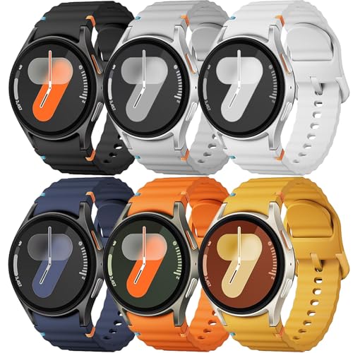 für Samsung Galaxy Watch 7/6/5/4/FE Armband 40mm 44mm/Galaxy Watch 6 Classic 47mm Armband 43mm/Watch 4 Classic 46mm 42mm/Watch 5 Pro 45mm Damen Herren,Silikon Sport Band No Gap Ersatzarmband Armbänder für Samsung Galaxy Watch 7/6/5/4/FE Armband 40mm 44mm/Galaxy Watch 6 Classic 47mm Armband 43mm/Watch 4 Classic 46mm 42mm/Watch 5 Pro 45mm Damen Herren,Silikon Sport Band No Gap Ersatzarmband Armbänder von MYAPULUA