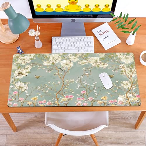 MYAUEYSU Gaming 40x75cm Premium Groß vernähte Kanten langlebig mit high-end Glide und Anti-Rutsch Speed Gaming Mauspad,3D-Tapetendesign mit Zweigen, Blumen und Vögeln im englischen Landhausstil MYAUEYSU Gaming 40x75cm Premium Groß vernähte Kanten langlebig mit high-end Glide und Anti-Rutsch Speed Gaming Mauspad,3D-Tapetendesign mit Zweigen, Blumen und Vögeln im englischen Landhausstil von MYAUEYSU