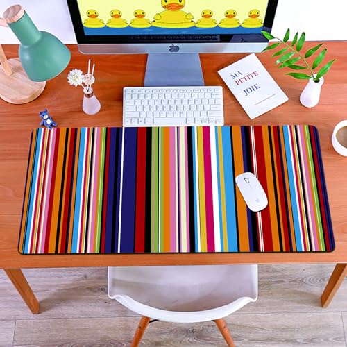 MYAUEYSU Gaming 40x75cm Premium Groß vernähte Kanten langlebig mit high-end Glide und Anti-Rutsch Speed Gaming Mauspad,Abstrakt, lebendige farbige Streifen vertikales Muster Funky Moderne künstl MYAUEYSU Gaming 40x75cm Premium Groß vernähte Kanten langlebig mit high-end Glide und Anti-Rutsch Speed Gaming Mauspad,Abstrakt, lebendige farbige Streifen vertikales Muster Funky Moderne künstl von MYAUEYSU