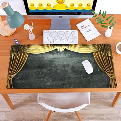 MYAUEYSU Gaming 40x75cm Premium Groß vernähte Kanten langlebig mit high-end Glide und Anti-Rutsch Speed Gaming Mauspad,Abstrakter Goldener dunkler Hintergrund mit goldenen Vorhängen. Designvorla MYAUEYSU Gaming 40x75cm Premium Groß vernähte Kanten langlebig mit high-end Glide und Anti-Rutsch Speed Gaming Mauspad,Abstrakter Goldener dunkler Hintergrund mit goldenen Vorhängen. Designvorla von MYAUEYSU