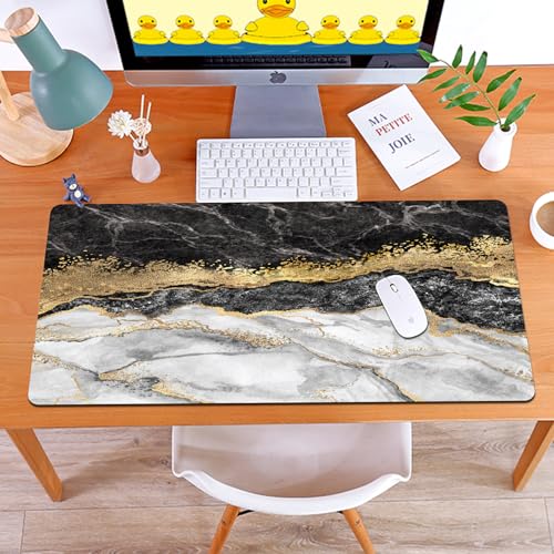 MYAUEYSU Gaming 40x75cm Premium Groß vernähte Kanten langlebig mit high-end Glide und Anti-Rutsch Speed Gaming Mauspad,Abstrakter Hintergrund kreative Textur aus Marmor und Goldfolie dekorative MYAUEYSU Gaming 40x75cm Premium Groß vernähte Kanten langlebig mit high-end Glide und Anti-Rutsch Speed Gaming Mauspad,Abstrakter Hintergrund kreative Textur aus Marmor und Goldfolie dekorative von MYAUEYSU