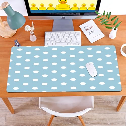 MYAUEYSU Gaming 40x75cm Premium Groß vernähte Kanten langlebig mit high-end Glide und Anti-Rutsch Speed Gaming Mauspad,Aqua, altes Retro-Vintage-Muster im 50er- und 60er-Stil, Polka Dots für Pop MYAUEYSU Gaming 40x75cm Premium Groß vernähte Kanten langlebig mit high-end Glide und Anti-Rutsch Speed Gaming Mauspad,Aqua, altes Retro-Vintage-Muster im 50er- und 60er-Stil, Polka Dots für Pop von MYAUEYSU