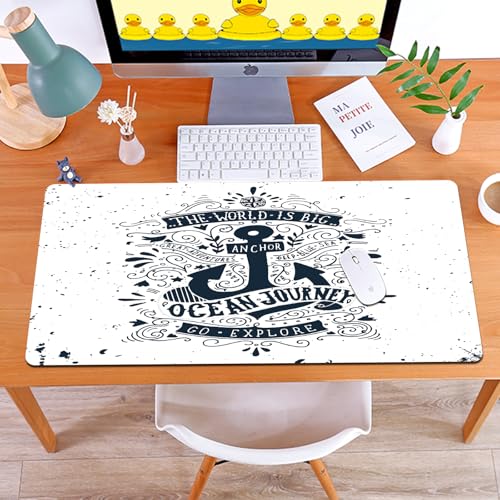 MYAUEYSU Gaming 40x75cm Premium Groß vernähte Kanten langlebig mit high-end Glide und Anti-Rutsch Speed Gaming Mauspad,Arrangement zum Thema Anker, Abenteuer und Erkundung mit Schnörkeln und Pai MYAUEYSU Gaming 40x75cm Premium Groß vernähte Kanten langlebig mit high-end Glide und Anti-Rutsch Speed Gaming Mauspad,Arrangement zum Thema Anker, Abenteuer und Erkundung mit Schnörkeln und Pai von MYAUEYSU