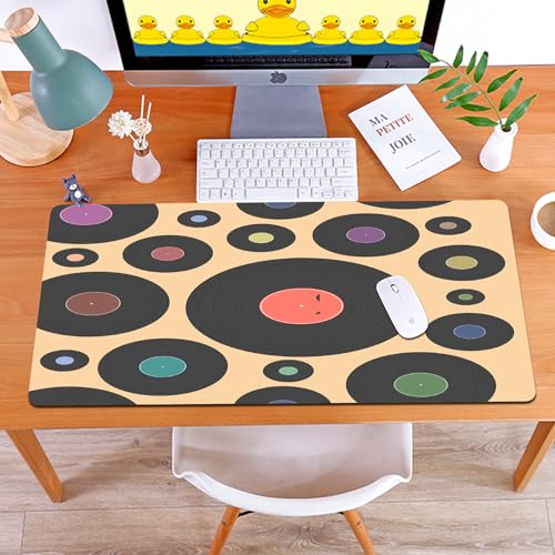 MYAUEYSU Gaming 40x75cm Premium Groß vernähte Kanten langlebig mit high-end Glide und Anti-Rutsch Speed Gaming Mauspad,Bunte Musik DJ Vinyl Retro-Disk Vintage Phonograph Muster Aufnahme akustisc MYAUEYSU Gaming 40x75cm Premium Groß vernähte Kanten langlebig mit high-end Glide und Anti-Rutsch Speed Gaming Mauspad,Bunte Musik DJ Vinyl Retro-Disk Vintage Phonograph Muster Aufnahme akustisc von MYAUEYSU