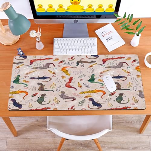 MYAUEYSU Gaming 40x75cm Premium Groß vernähte Kanten langlebig mit high-end Glide und Anti-Rutsch Speed Gaming Mauspad,Cartoon Eidechse Reptil pflanzenfressende Arten MYAUEYSU Gaming 40x75cm Premium Groß vernähte Kanten langlebig mit high-end Glide und Anti-Rutsch Speed Gaming Mauspad,Cartoon Eidechse Reptil pflanzenfressende Arten von MYAUEYSU