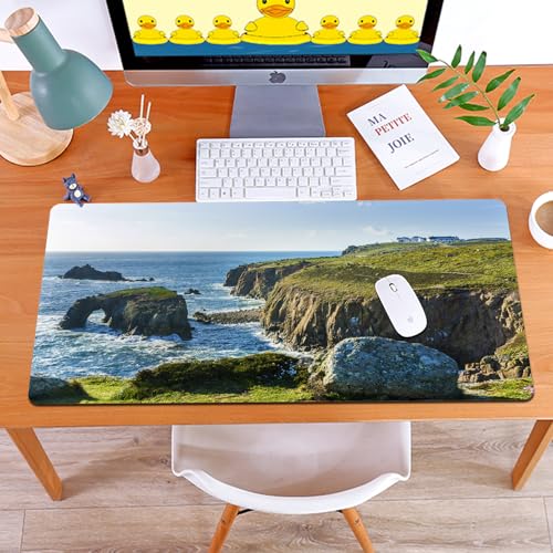 MYAUEYSU Gaming 40x75cm Premium Groß vernähte Kanten langlebig mit high-end Glide und Anti-Rutsch Speed Gaming Mauspad,Cornwalls Küste MYAUEYSU Gaming 40x75cm Premium Groß vernähte Kanten langlebig mit high-end Glide und Anti-Rutsch Speed Gaming Mauspad,Cornwalls Küste von MYAUEYSU