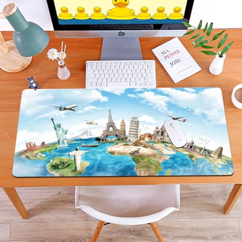 MYAUEYSU Gaming 40x75cm Premium Groß vernähte Kanten langlebig mit high-end Glide und Anti-Rutsch Speed Gaming Mauspad,Eine Reise um die Welt MYAUEYSU Gaming 40x75cm Premium Groß vernähte Kanten langlebig mit high-end Glide und Anti-Rutsch Speed Gaming Mauspad,Eine Reise um die Welt von MYAUEYSU