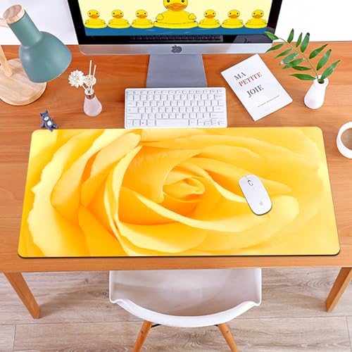 MYAUEYSU Gaming 40x75cm Premium Groß vernähte Kanten langlebig mit high-end Glide und Anti-Rutsch Speed Gaming Mauspad,Eine wunderschön blühende gelbe Rose MYAUEYSU Gaming 40x75cm Premium Groß vernähte Kanten langlebig mit high-end Glide und Anti-Rutsch Speed Gaming Mauspad,Eine wunderschön blühende gelbe Rose von MYAUEYSU